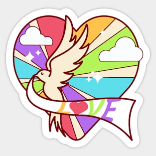 Love And Peace Sticker